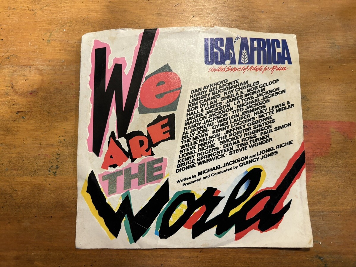 USA For Africa We Are The World/Grace 1985 45rpm Picture Sleeve
