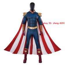 The Boys Homelander Halloween Costume Outfit Superhero Cosplay Jumpsuit Bodysuit