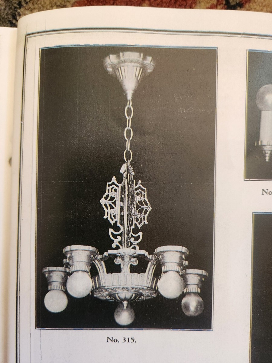 ANTIQUE MARKEL ART NOUVEAU CAST METAL CEILING CHANDELIER ANTIQUE MARKEL ART NOUVEAU CAST METAL CEILING CHANDELIER