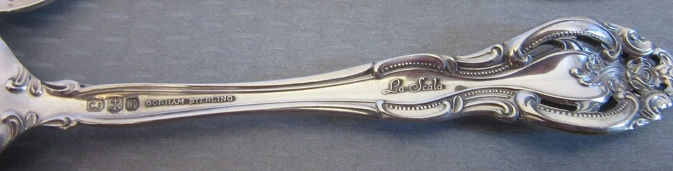 Juego de cucharas de té Gorham de plata esterlina LA SCALA 4P sin mono 153 g cucharaditas 6-1/4" Foto 4 de 4