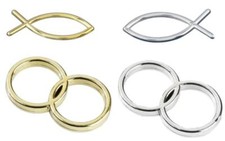 Streuteile Ringe Fische Hochzeit Kommunion Deko Tischdeko Hobbyfun 3451-