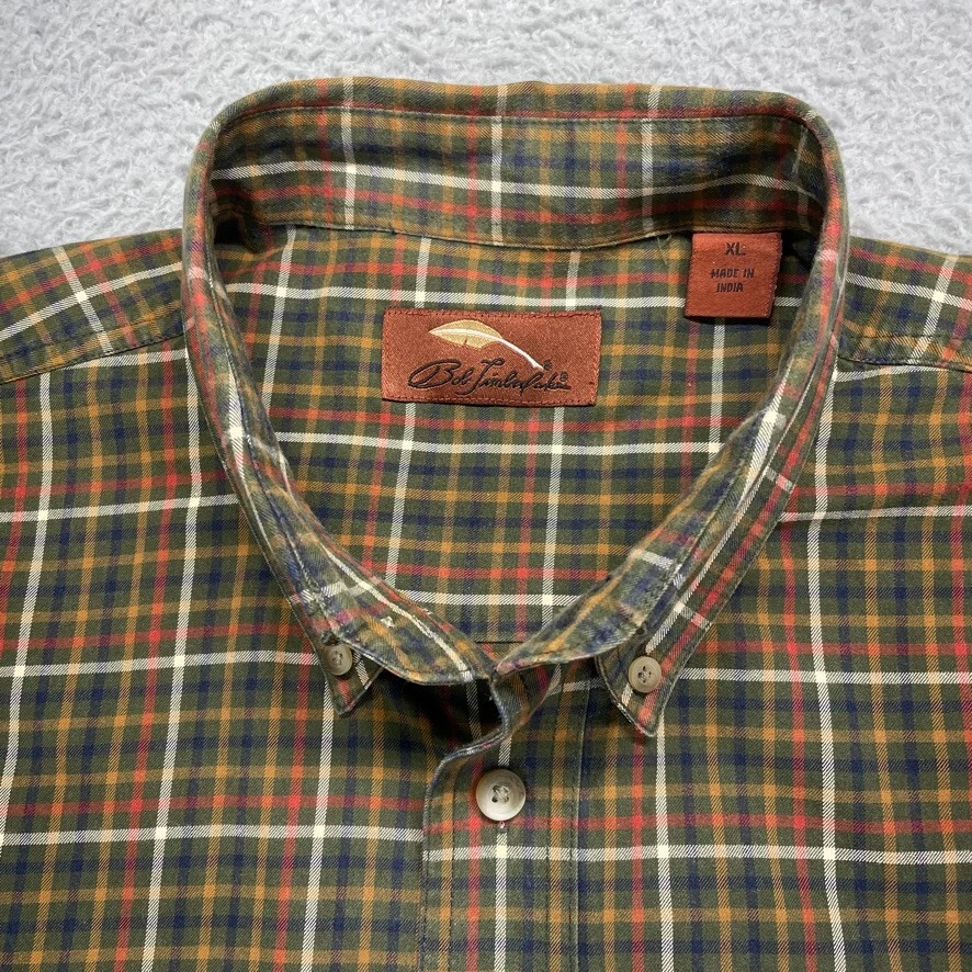 Bob Limberlake Shirt Mens XL Plaid Cotton Button Up Oxford Long Sleeve Outdoor