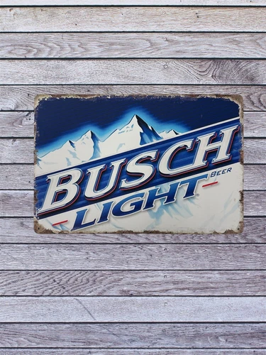 Busch Light Vintage Style Tin Metal Bar Sign Poster Man Cave Collectible New