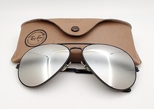 Vintage B L Ray Ban Bausch Lomb G31 Gray DGM Mirror Black 62mm Aviator w/Case