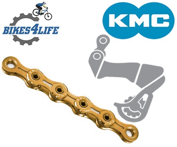 Shimano 11 Speed Chain KMC Chain 10-speed X10 EL 114 Links Gold