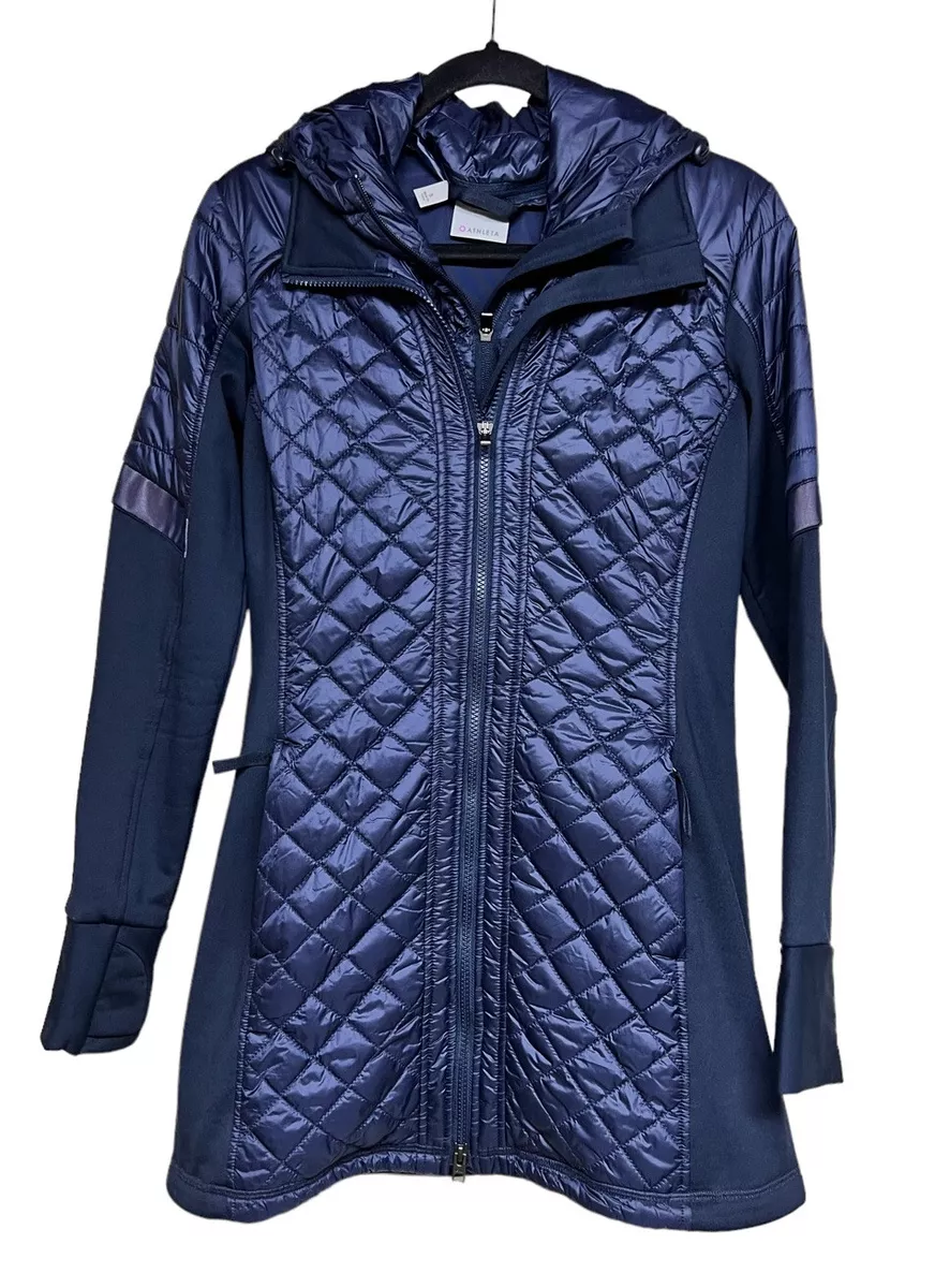 Athleta Rock Springs CYA Quilted Jacket Navy Blue Women's Size