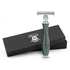Vintage Double Edge Safety Razor for Men and Women, Antique Metal Handle, Grey