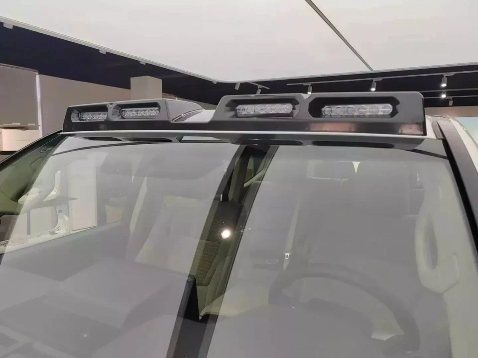 Se adapta a Ford Maverick 2023-2025 negro brillante techo alerón lámpara barra de luz LED Foto 4 de 4