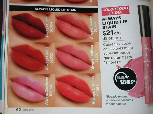 Jafra Beauty Always Liquid Lip Stain - Choose Your Favorite Shade - Brand New - Picture 2 of 3