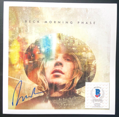 BECK HANSEN SIGNED MORNING PHASE VINYL ALBUM GRAMMY SINGER ODELAY BAS