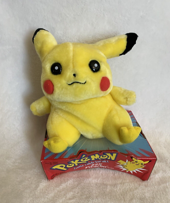 New Vintage 1998 Hasbro Pokemon Plush Stuffed Pikachu #25 *READ