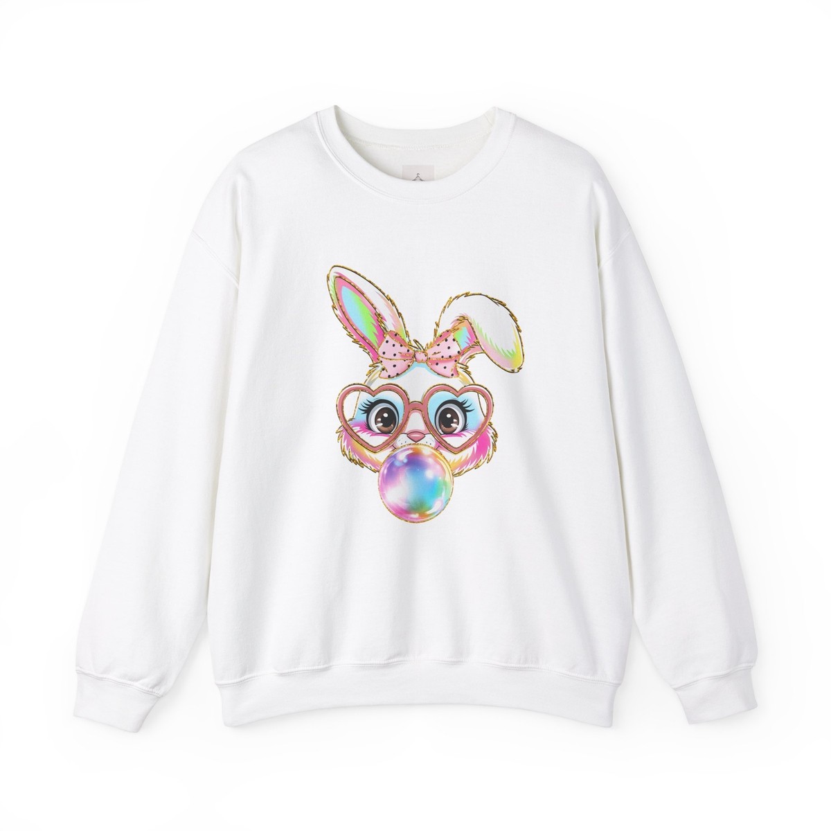 Cute Bunny Graphic Crewneck Sweatshirt, Easter Gift, Spring