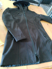 Ilse Jacobsen Hornebaek Jacket Womens 38 (medium) Black Full Zip Raincoat Hooded