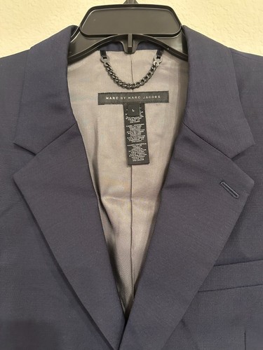 Marc by Marc Jacobs NWT Wool Navy Blue Sport Jacket Coat Sz L Large, Retail $448 - Picture 5 of 12