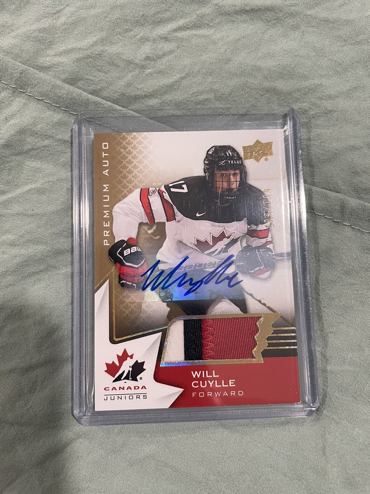 2020 Upper Deck Team Canada Juniors  /199 Will Cuylle #8 Patch Auto