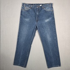 Vintage Levis 517 Jeans Mens 42x30 Blue Orange Tab Dark Wash Denim Made in USA