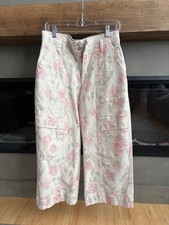 NWT DEMOCRACY AB SOLUTIONS WIDE LED CROPPED UTILITY JEANS SIZE 8 ROSE SKYRISE