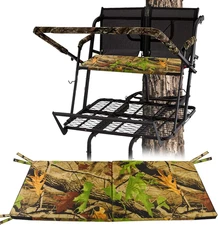 Foldable Two Man Tree Stand Seat Cushion, 33.5''×13'' Camo Ladder Tree Stand Sea