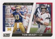 Tom Brady 2021 Score Collegiate Champions #CC9 Buccaneers NFL Football Card