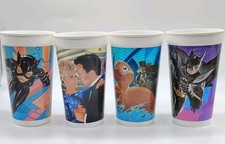 vintage Batman Returns McDonald's collector cups from 1992 Set Of 4