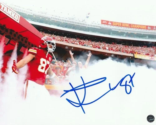Travis Kelce Signed Autographed Kansas City Chiefs 8x10 Photo with COA/Hologram