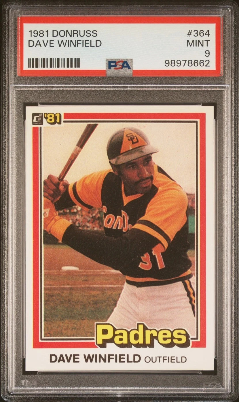1981 DONRUSS DAVE WINFIELD #364 SAN DIEGO PADRES HOF PSA 9