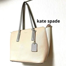 m1212 kate spade Margau Leather Tote Bag Pink White A4 Size Authentic Excellent