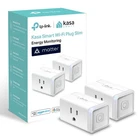 Kasa Smart Plug, Matter Compatible, Energy Monitoring, Compact 2-Pack, White