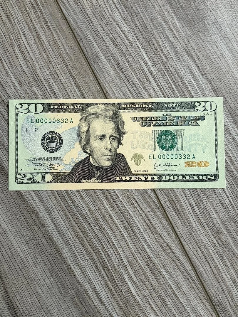 Uncirculated Uncertified $20 US Federal Reserve Small Notes for