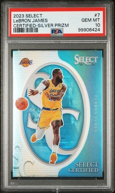 Lebron James 2023 Select Silver Prizm Certified PSA 10  #7