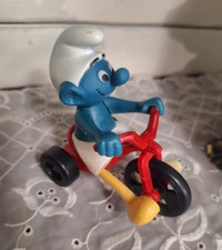 Vintage 1978 Schieich "Tricycle Rower/dreiradfahrer" Super Smurf