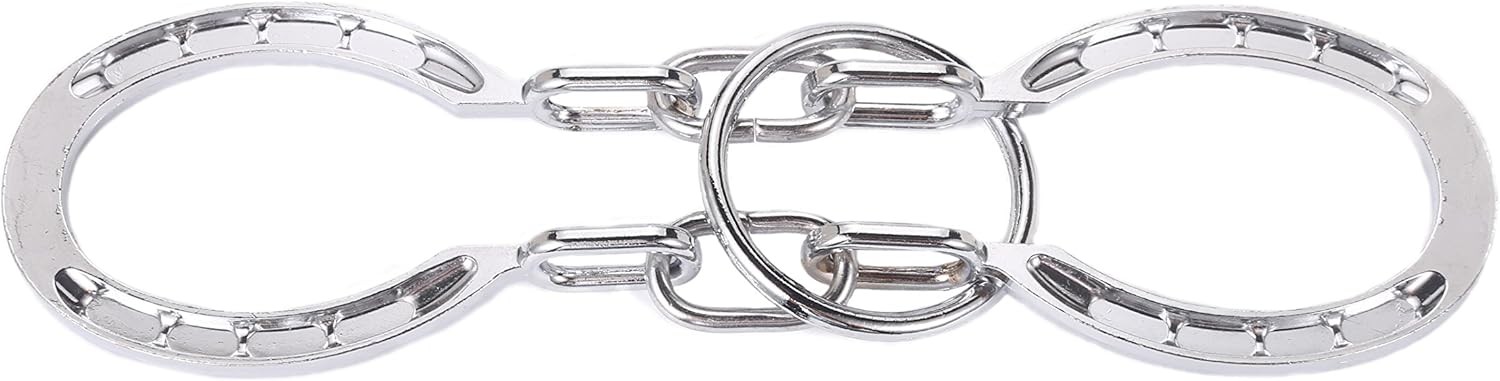 MAGIKON Traditional Brain Teaser, Classical Metal Horseshoe Puzzle (Silver,... 