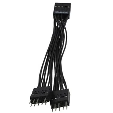 Motherboard Audio  Extension Cable 9Pin 1 Female to 2 Male Y Splitter Cable6378