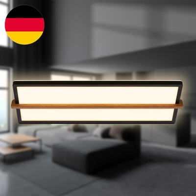 BRILONER - LED Deckenlampe Mit Holz, Indirektes Licht, 3.000K Warmweiß, Lampe, D