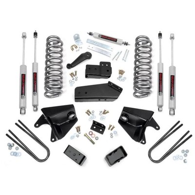 Rough Country 4'' Lift Kit w/ Premium N3 Shocks & Lift Blocks for 80-96 F-150 4WD