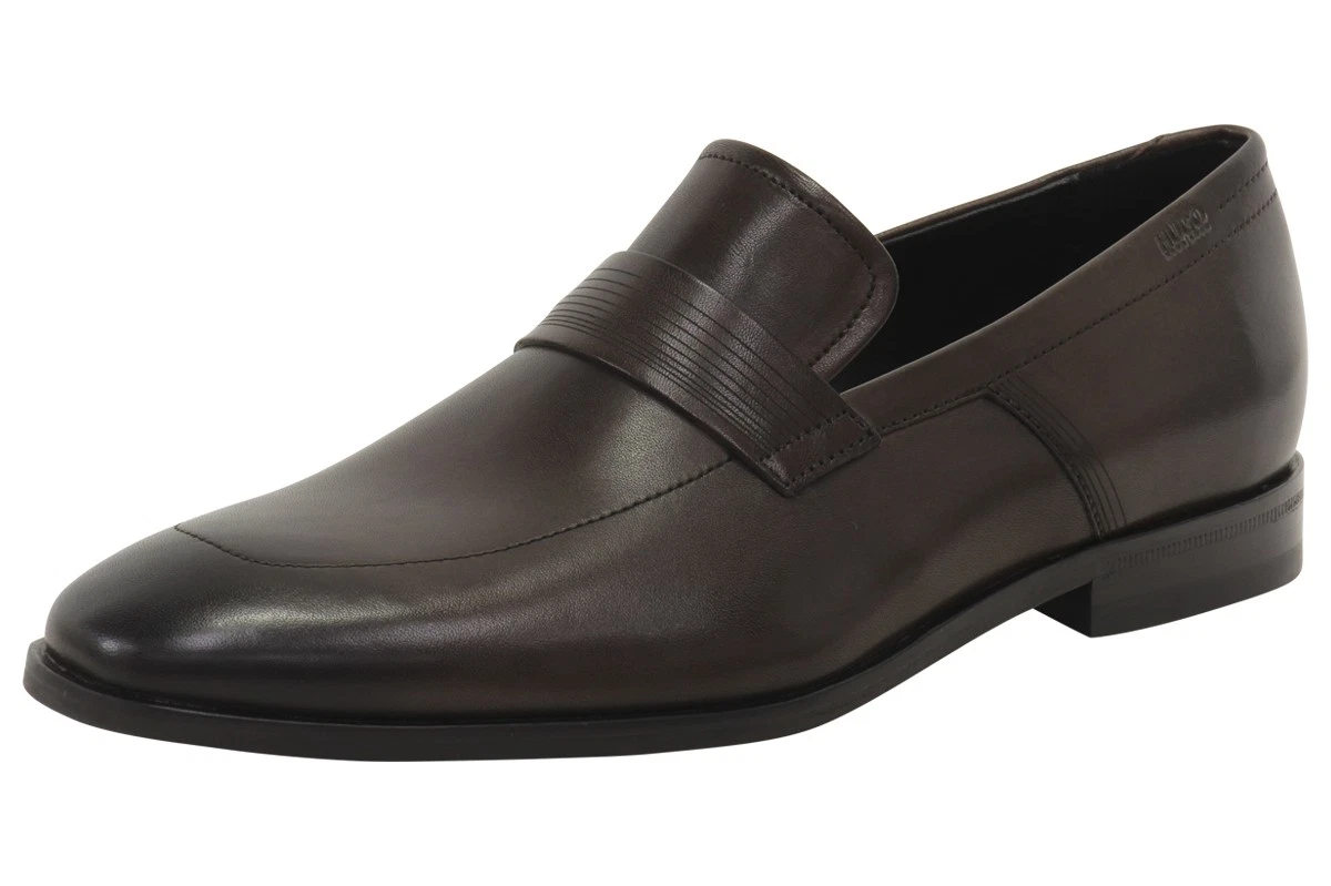 Hugo Boss Men\'s Pebbled Leather Dark Brown Loafers Shoes US 11.5 IT 10.5 EU 44.5 HUGO BOSS Men main image 2