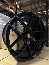 22” Porsche Turbo GT Style Wheels Satin Black Taycan SportCross Turismo SET OF 4