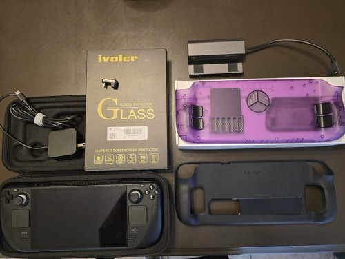 Steam Deck LCD 1TB SSD Upgrade Original 64GB Model, w/screen protector and more.