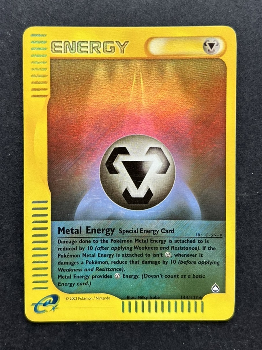 Metal Energy 143/147 - Reverse Holo Pokemon Card - Aquapolis Set - LP