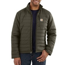 Carhartt 102208 Rain Defender Gilliam Jacket Quilt Lined Large Moss