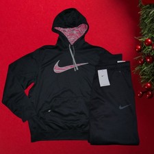 Nike Therma-Fit 2 Piece Sweatsuit Men's Size L-XL Fleece Tracksuit Gift Set NWT