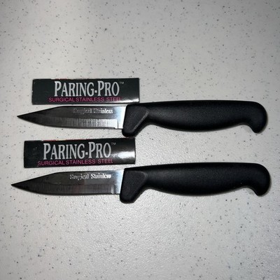2 Paring Pro Forever Sharp Knife Surgical Steel Stainless 3in New In Box
