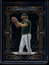 2023 Panini Chronicles Obsidian Electric Etch Orange #/75 Rollie Fingers #46