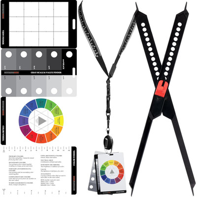 Artist 11  Proportional Divider & Lanyard with 5.5'' X 3.5'' Gray Scale Finder, Vi