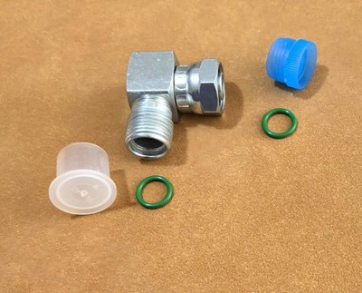 Male Insert O-ring to Female O-ring #8 A/C Adapter Fitting 90 degree 35-12677