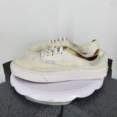 Vans Shoes Mens Size 9.5 Blue Cream Tie Dye Authentic Skate Low Top Canvas