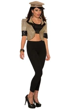 1970s Disco Gold Rhinestone Cropped Disco Jacket