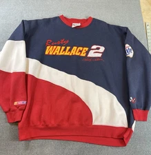VINTAGE CHASE AUTHENTICS  RUSTY WALLACE #2 MILLER LITE SWEATSHIRT 2XL