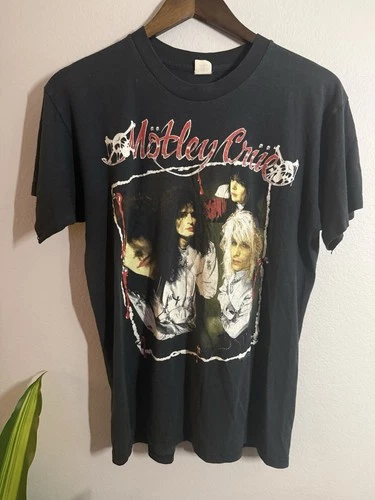 Motley Crue Dr. Feelgood Tour T-Shirt Black L 8 1980s vintage concert t-shirt, vintage, single stitch, B+ condition