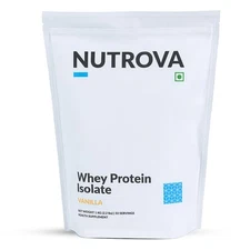 Nutrova Whey Isolate Vanilla 1Kg, 24g Protein, Stevia Sweetened